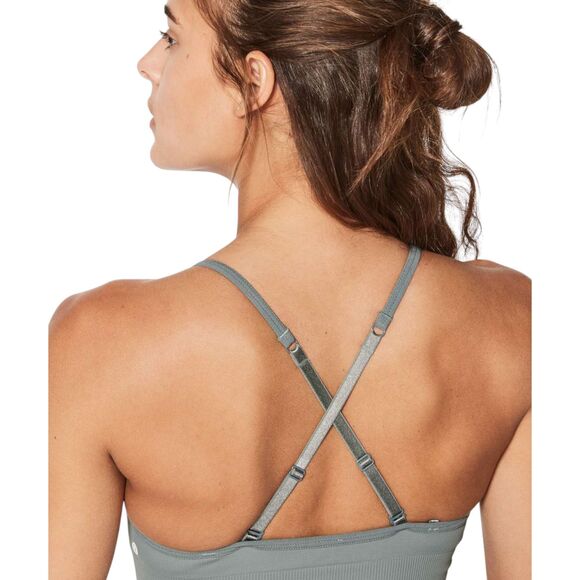 Lululemon Awakening Bra Dark Grey Sports Bra Size 10 - READ - Picture 6 of 6